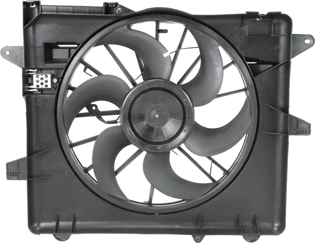 Front Radiator Cooling Fan Assembly Plastic Direct Replacement Compatible with 2005-2014 Ford Mustang FO3115152 DR3Z8C607D