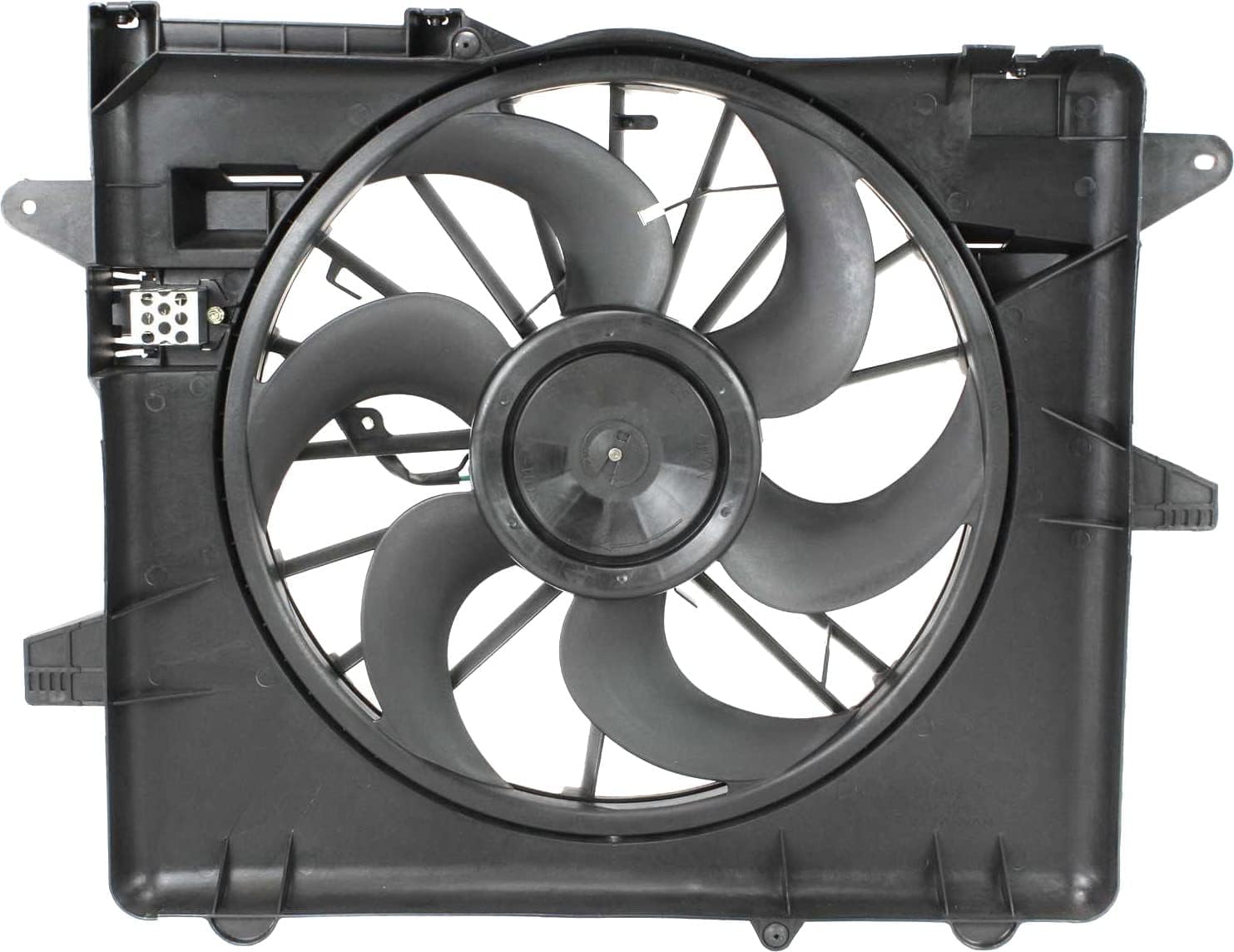 Front Radiator Cooling Fan Assembly Plastic Direct Replacement Compatible with 2005-2014 Ford Mustang FO3115152 DR3Z8C607D