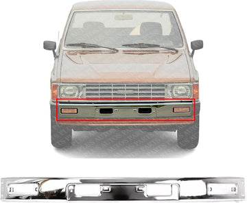 Front Bumper Steel Chrome Direct Replacement Compatible With 1984-1987 Toyota 4Runner / Pickup TO1002118 5211189146