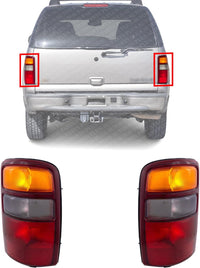 Set Of 2 Tail Light Lens And Housing Right Passenger & Left Driver Side Direct Replacement Compatible With 2000-2003 Chevrolet Suburban/GMC Yukon/XL GM2801143 GM2800143 15224278