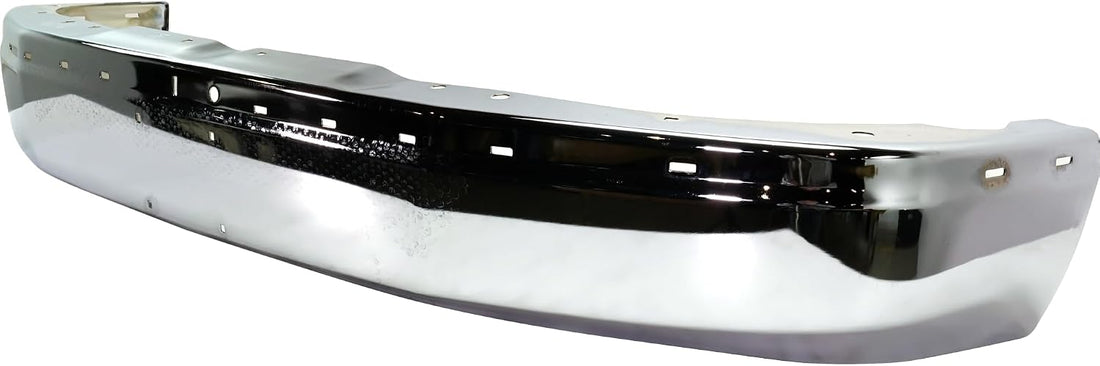 New Front Bumper Face Bar Chrome Steel With License Plate Holes Direct Replacement For Chevrolet Express/GMC Savana Van 2003-2023 19303361 GM1002459