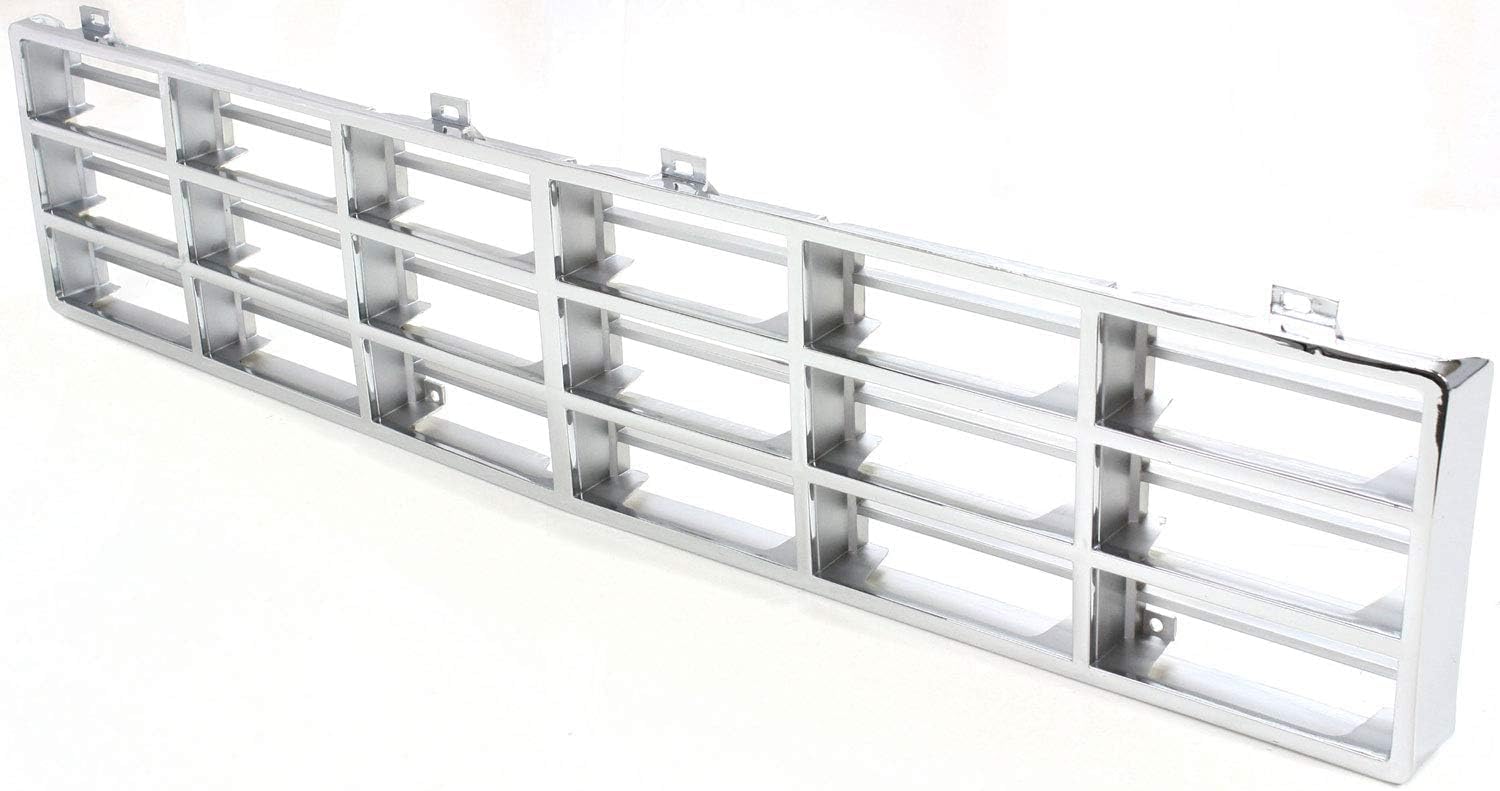 Front Grille Chrome Insert Direct Replacement Compatible With 1981-1985 Dodge Full Size Pickup CH1200104 4168723