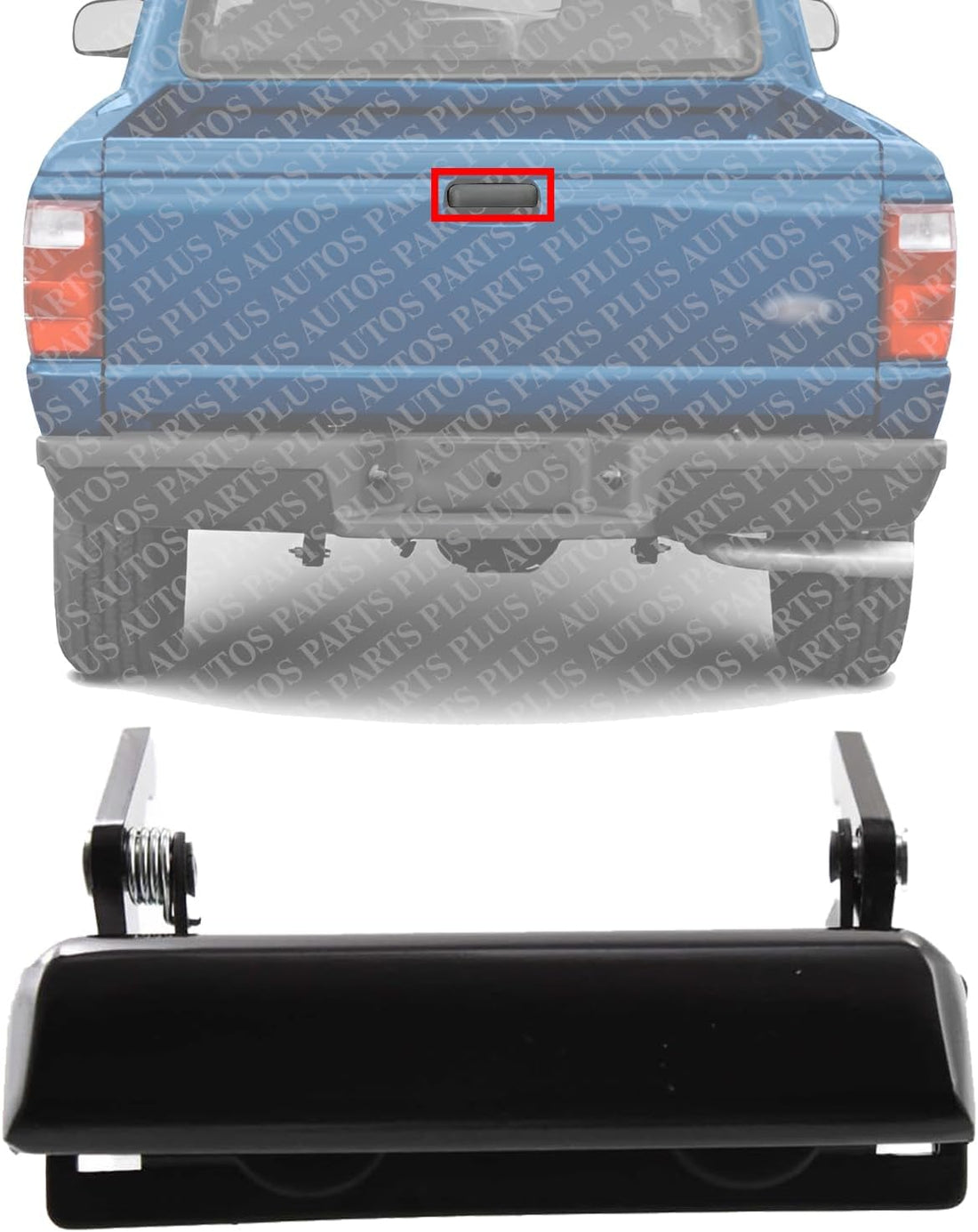 Tail Gate Handle Smooth Black Direct Replacement Compatible with 1992-1996 Ford F-150 / F-250/1994-2010 Mazda MA1915101 F1TZ9943400A