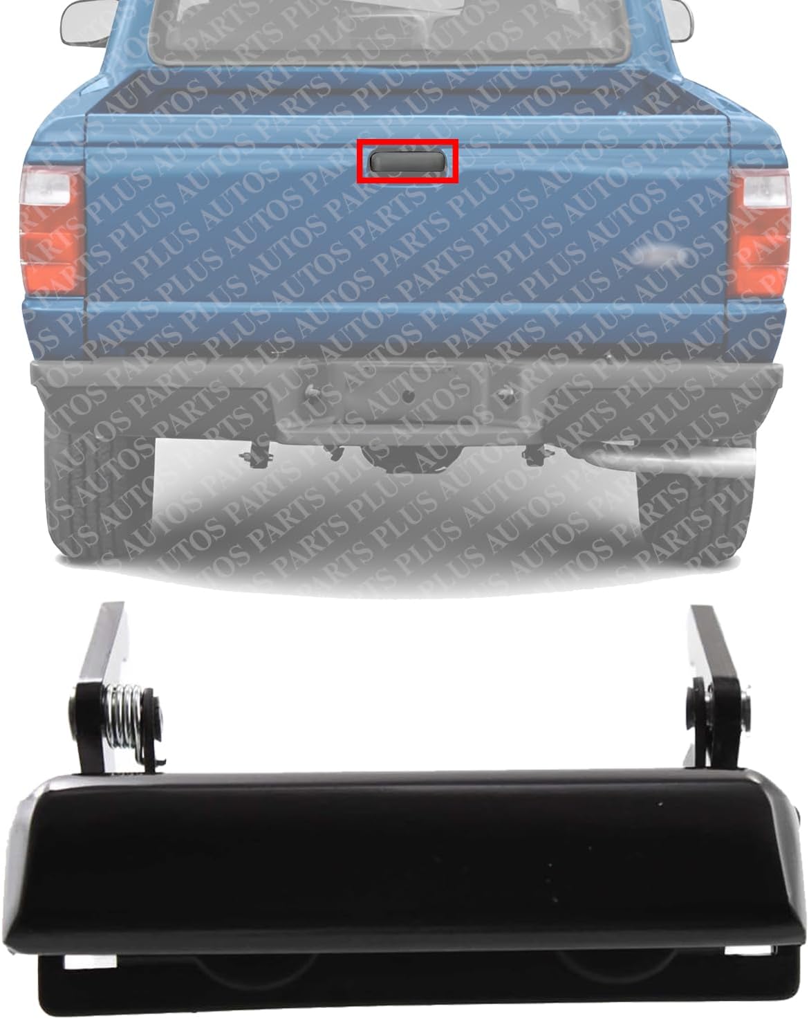 Tail Gate Handle Smooth Black Direct Replacement Compatible with 1992-1996 Ford F-150 / F-250/1994-2010 Mazda MA1915101 F1TZ9943400A