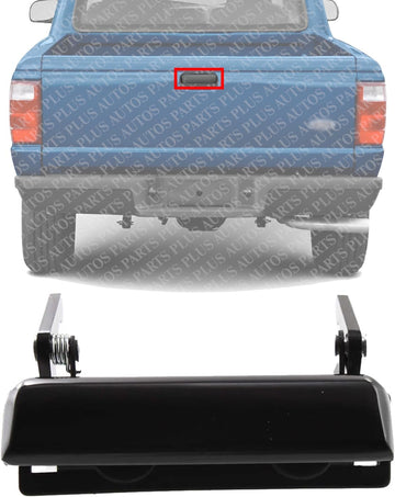 Tail Gate Handle Smooth Black Direct Replacement Compatible with 1992-1996 Ford F-150 / F-250/1994-2010 Mazda MA1915101 F1TZ9943400A