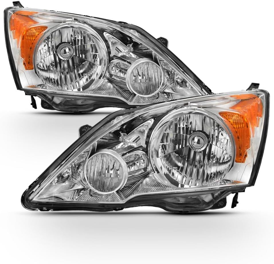 Set Of 2 Front Head Light Left Driver & Right Passenger Side Direct Replacement Compatible With 2007-2011 Honda CR-V HO2502129 HO2503129 33151SWAA01 33101SWAA01