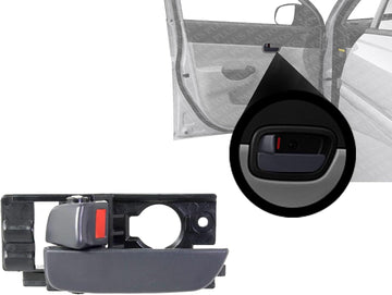 Front Interior Door Handle Gray Plastic Left Driver Side Direct Replacement Compatible with 2006-2011 Hyundai Accent HY1352120 826101E000FZ
