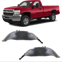 Set Of 2 Front Fender Liner Left Driver & Right Passenger Side Direct Replacement Compatible With 2011-2014 Chevrolet Silverado 2500HD 3500HD GM1249232 GM1248232 22739801 22739800