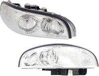 Set Of 2 Front Headlight Assembly Right Passenger & Left Driver Side Direct Replacement Compatible With 1997-2005 Buick Park Avenue GM2502160 GM2503160 25689659 25689660
