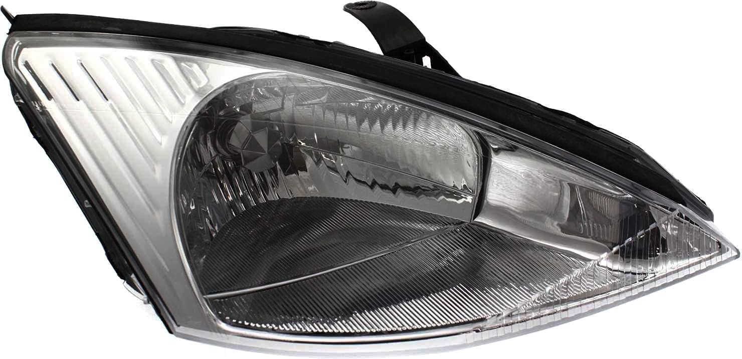 Set Of 2 Front Headlight Assembly Halogen Right Passenger & Left Driver Side Direct Replacement Compatible With 2000-2002 Ford Focus FO2503171 FO2502171 3S4Z13008CC 3S4Z13008CD