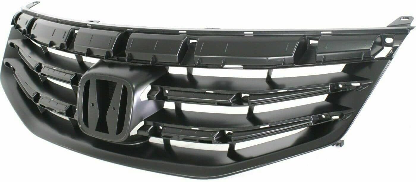 Front Grille Textured Black Shell & Insert Direct Replacement Compatible With 2011-2012 Honda Accord HO1200203 71121TA0A11