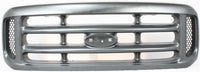 Front Grille Painted Argent Shell And Cross Bar Insert Plastic Direct Replacement Compatible With 1999-2004 Ford F-Series Super Duty FO1200362 YC3Z8200AAA