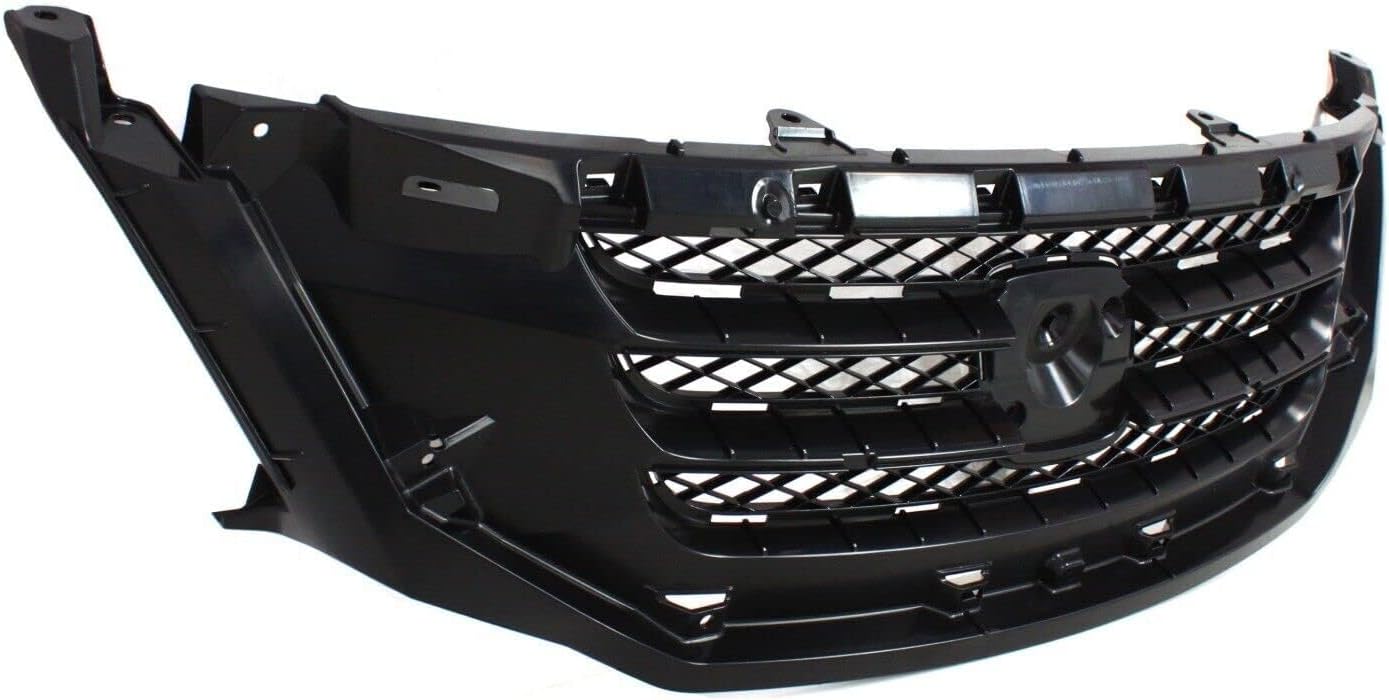 Front Grille Painted Black Shell And Insert Direct Replacement Compatible With 2008-2010 Honda Odyssey HO1200190 71121SHJA02