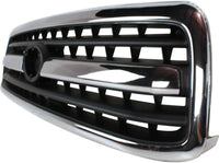 Front Grille Assembly Chrome Shell With Primed Insert Plastic Plastic Direct Replacement Compatible With 2000-2002 Toyota Tundra TO1200223 531000C020