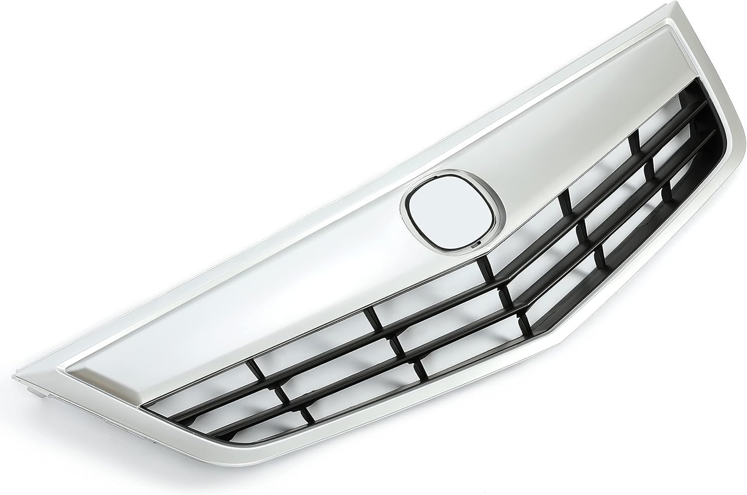 Front Bumper Cover Primed Plastic + Upper & Lower Grille Direct Replacement Compatible With 2011-2014 Acura TSX