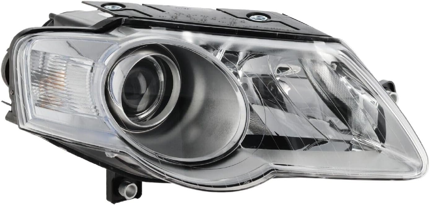 Set Of 2 Front Head Light Assembly Plastic Left Driver & Right Passenger Side Direct Replacement Compatible With 2006-2010 Volkswagen Passat VW2502130 VW2502134 VW2503130 VW2503134