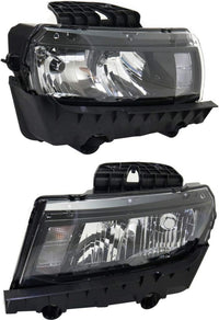 Set Of 2 Front Head Light Assembly Left Driver & Right Passenger Side Direct Replacement Compatible With 2014-2015 Chevrolet Camaro GM2503391 GM2502391 23187850 23187851