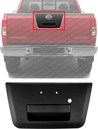 Tail Gate Outside Handle Textured Plastic with Key Holes Direct Replacement Compatible with 2005-2014 Nissan Frontier NI1915109 90606EA810
