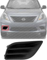 Front Fog Light Cover Textured Black Right Passenger Side Direct Replacement Compatible With 2012-2014 Nissan Versa NI1039128 622563BA0A
