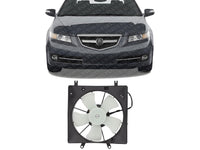 Front Radiator Fan Shroud Assembly Left Driver Side Direct Replacement Compatible with 2004-2008 Acura TL AC3115109 19015RDAA01