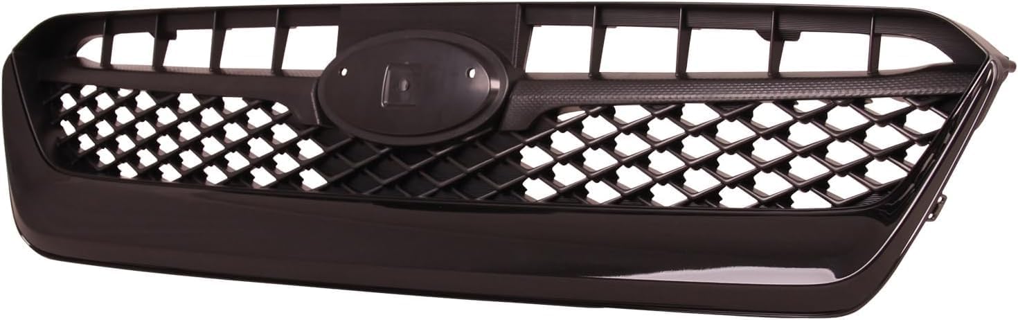Front Bumper Cover Primed Plastic + Lower Grille + Signal Lamp + Fog Light + Trim Left & Right Side Direct Replacement Compatible With 2015-2017 Subaru WRX