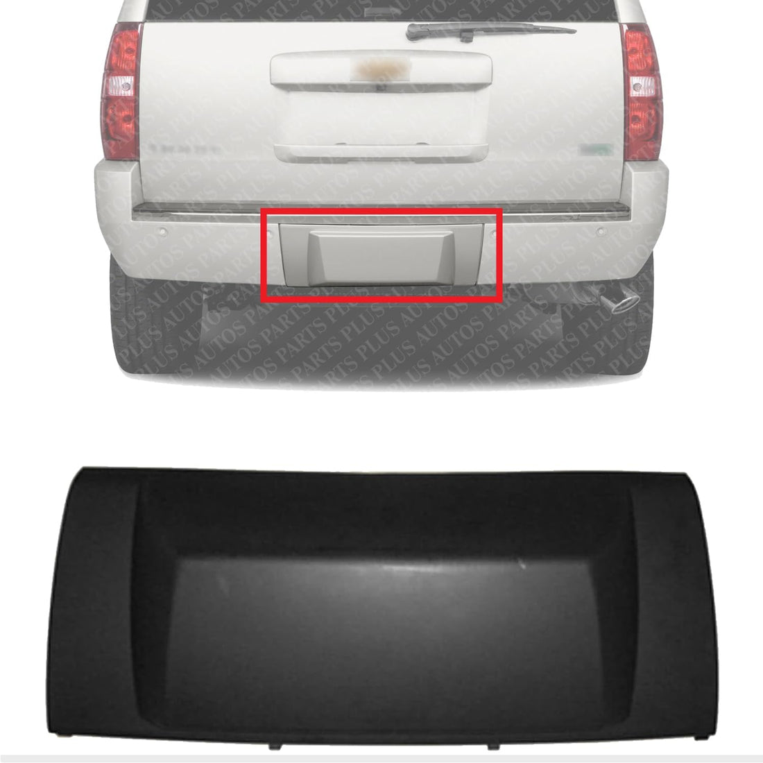 AUTOS PARTS PLUS Rear Hitch Cover Primed Direct Replacement Compatible with 2007-2014 Chevrolet Suburban/Cadillac Escalade/Tahoe GM1129106 20777999