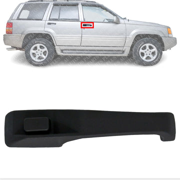 Rear=Front Exterior Door Handle Textured Without Hole Right Passenger Side Direct Replacement Compatible with 1997-2001 Jeep Cherokee CH1521102 CH1311117 55076056AB 55076030