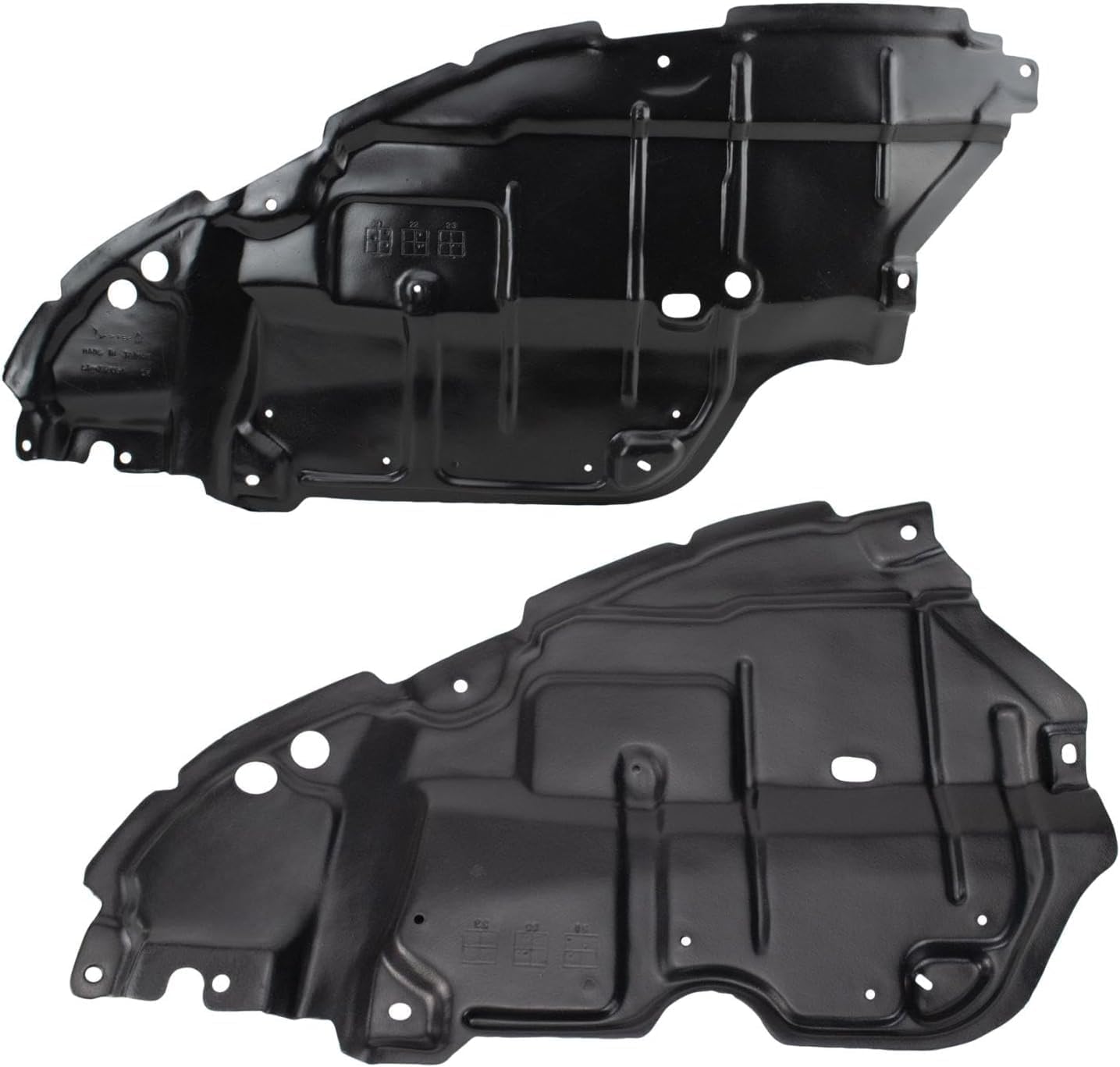 Set of 2 Front Engine Splash Shield Under Cover Plastic Left Driver & Right Passenger Side Direct Replacement Compatible with 2007-2010 Toyota Camry TO1228135 TO1228134