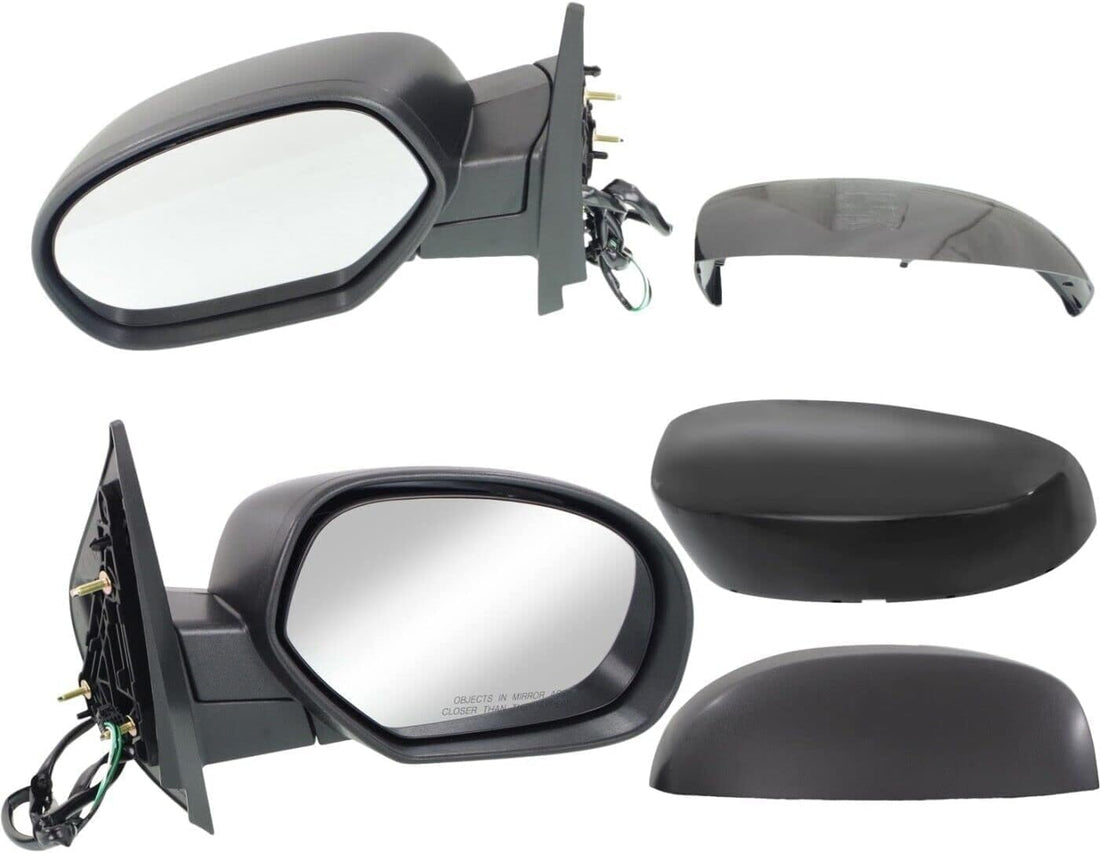 AUTOS PARTS PLUS Front Power Mirror Manual Folding With 1 Primed And 1 Textured Cap Right & Left Side Direct Replacement Compatible With Silverado/Sierra 1500 2007-2013/2500 HD 3500 HD 07-14