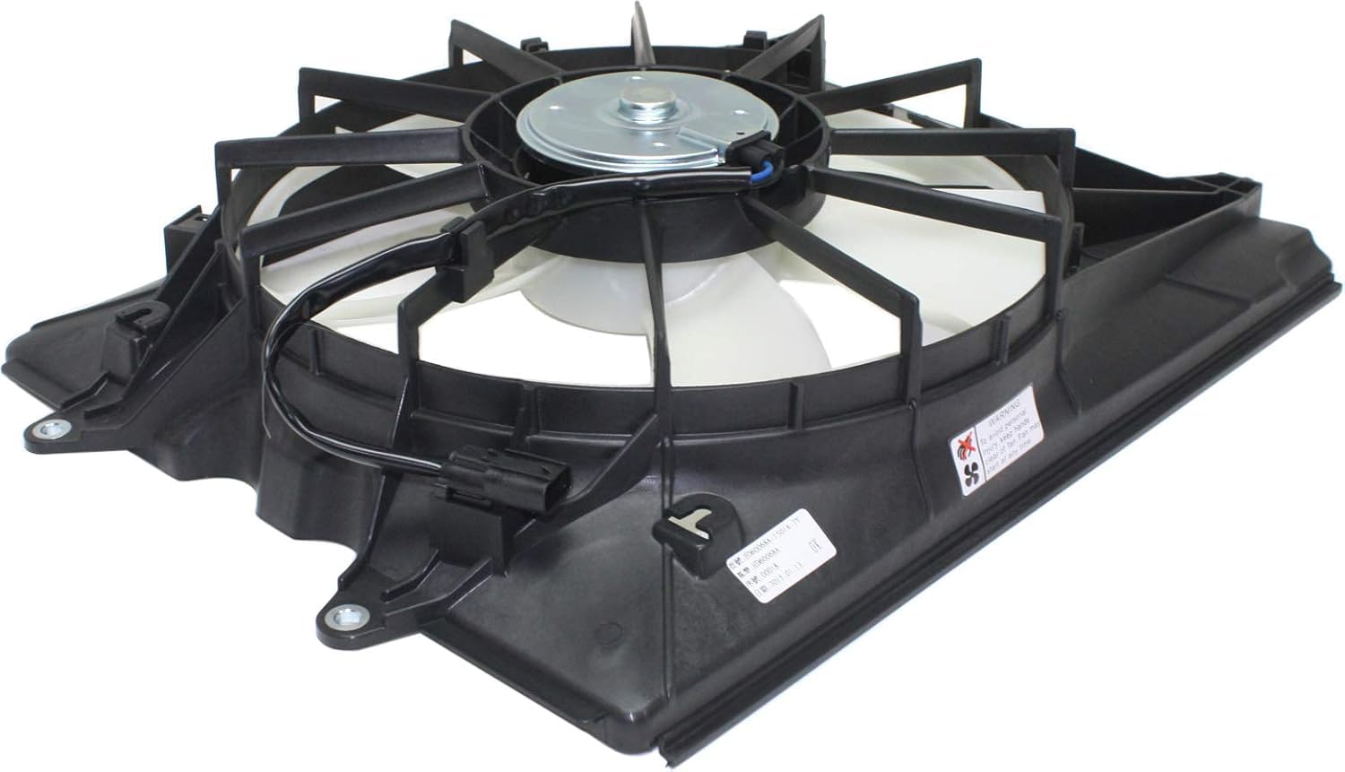 Front A/C Condenser Fan Assembly Left Driver Side Direct Replacement Compatible with 2014-2020 Acura MDX / 2017-2023 Honda Ridgeline AC3115125 190155J6A01-PFM