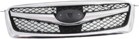 Front Grille Chrome Shell With Black Insert Plastic Direct Replacement Compatible With 2010-2012 Subaru Legacy SU1200142 91121AJ03B