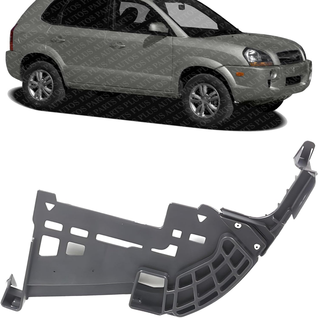Front Bumper Face Bar Bracket Right Passenger Side Direct Replacement Compatible With 2005-2009 Hyundai Tucson HY1067111 865942E000