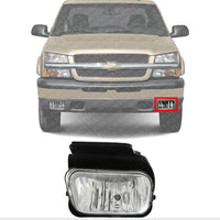 Front Fog Lights Assembly Left Driver Side Direct Replacement Compatible With 2004-2006 Chevrolet Silverado 1500 2500HD 3500 GM2592150 15791433