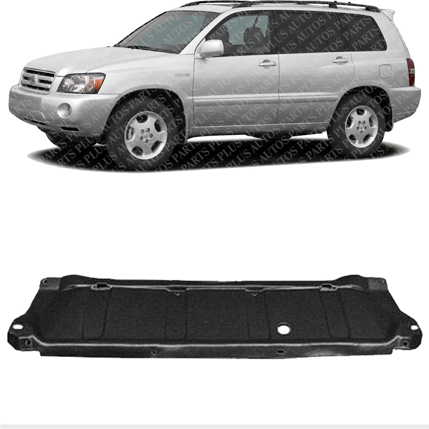 Front Engine Splash Shield Under Cover Direct Replacement Compatible with 2001-2007 Toyota Highlander TO1228142 5144148020