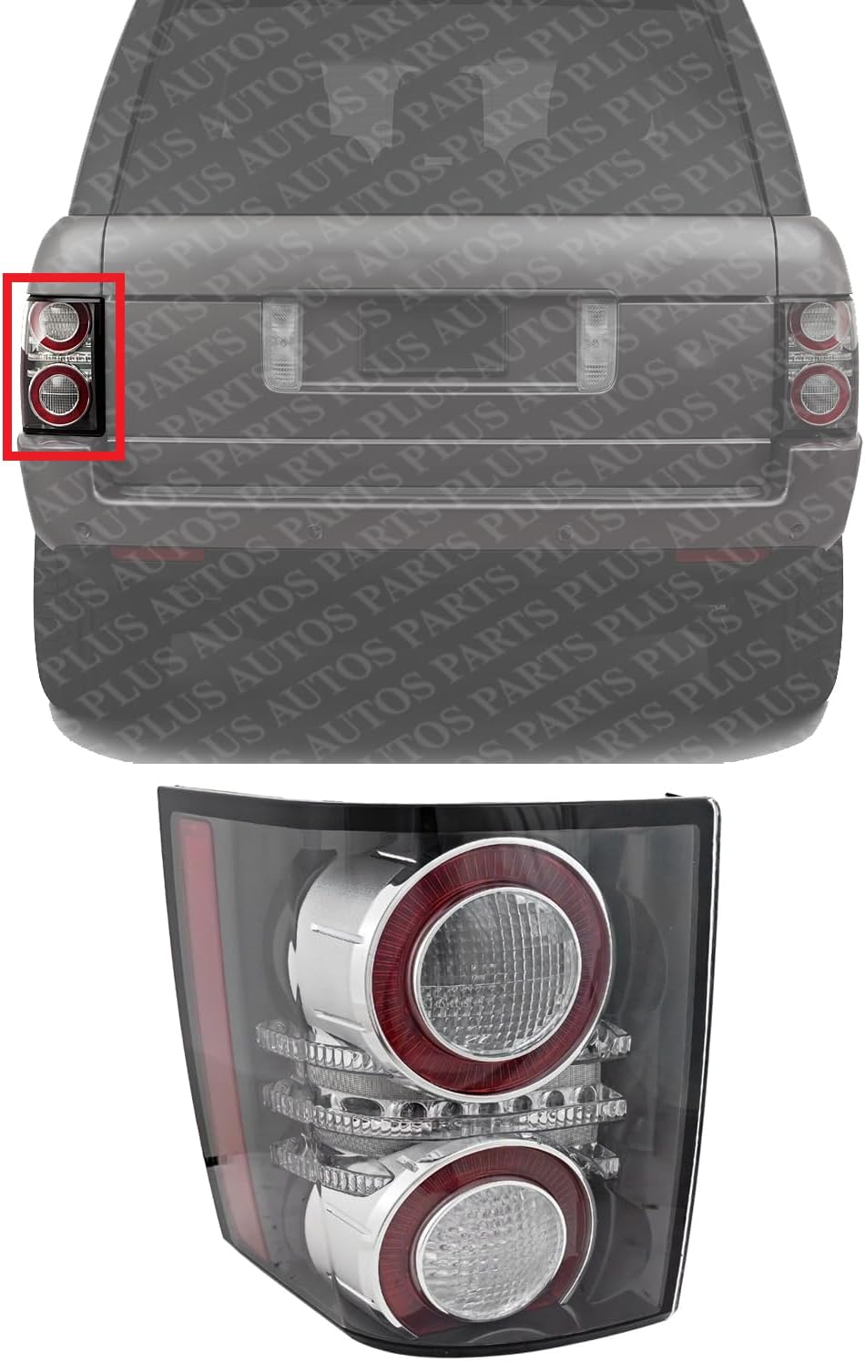 Tail Light Assembly Plastic Left Driver Side Direct Replacement Compatible With 2010-2011 Range Rover RO2800107 LR031758