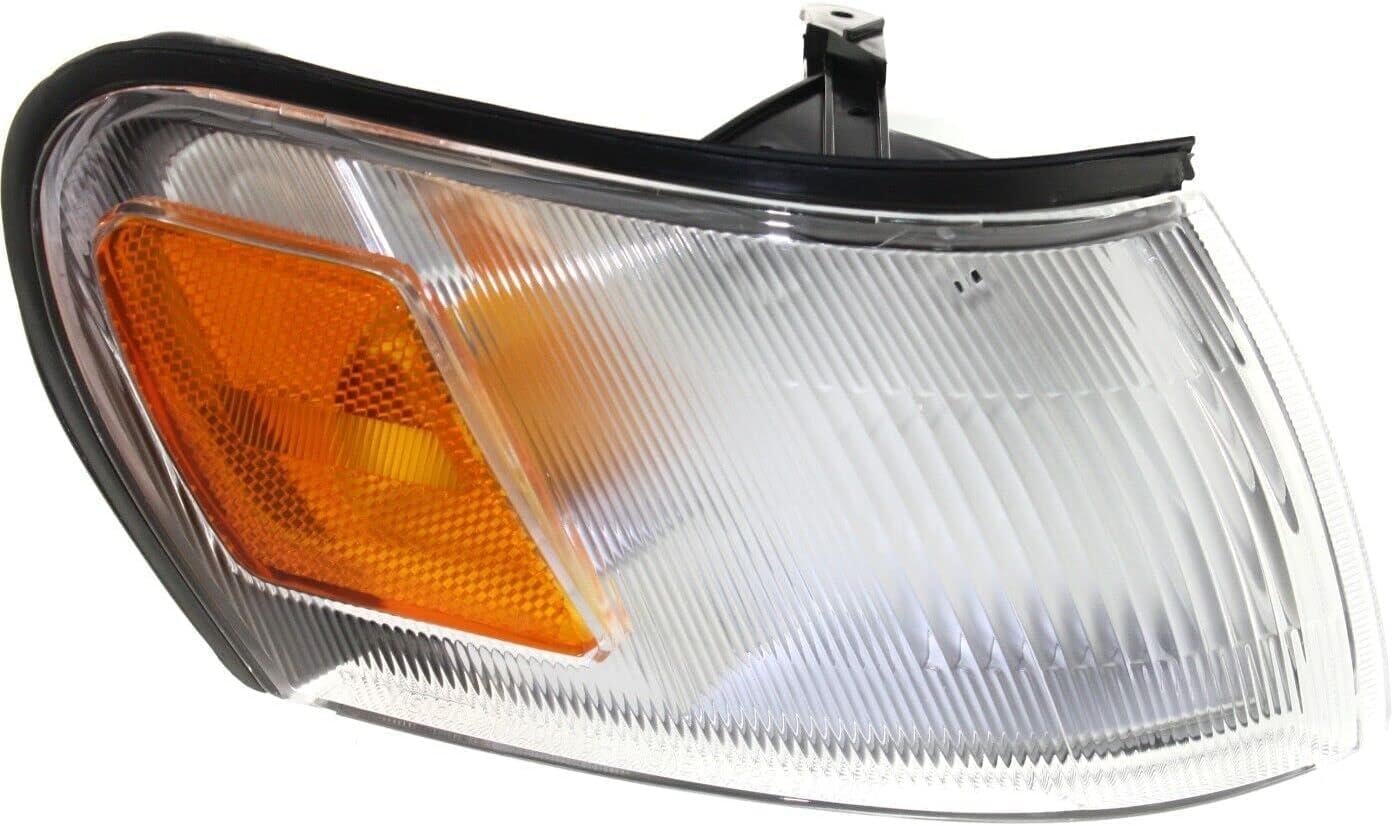 Front Headlights + Corner Lamps Assembly Right Passenger & Left Driver Side Direct Replacement Compatible With Toyota Corolla 1993-1997 TO2503107 TO2502107 TO2550106 TO2551106