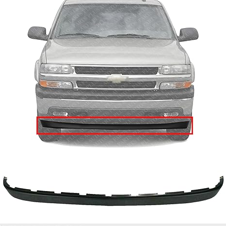 AUTOS PARTS PLUS Front Bumper Lower Valance Air Deflector Extension Textured Direct Replacement Compatible With 2005-2006 Chevrolet Tahoe GM1092184 15224193