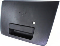 Tailgate Handle Textured Black with Emblem Provision & Keyhole Direct Replacement Compatible with 2004-2012 Nissan Titan NI1915110 906067S200
