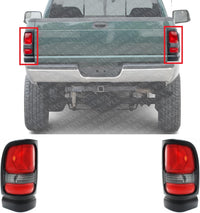 Set OF 2 Tail Light Lens And Housing Right Passenger & Left Driver Side Direct Replacement Compatible With 1994-2002 Dodge Ram 1500 2500 3500 CH2800122 CH2801122 55055265AC 55055264AC