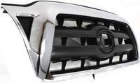 AUTOS PARTS PLUS Front Bumper Cover Textured Plastic + Grille Chrome Shell With Black Insert Direct Replacement Compatible With 2005-2008 Toyota Tacoma TO1000302 TO1200268 5211904040 5310004360