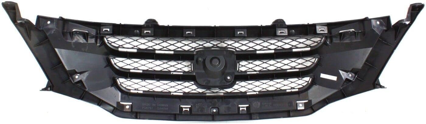 Front Grille Painted Black Shell And Insert Direct Replacement Compatible With 2008-2010 Honda Odyssey HO1200190 71121SHJA02