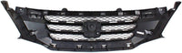 Front Grille Painted Black Shell And Insert Direct Replacement Compatible With 2008-2010 Honda Odyssey HO1200190 71121SHJA02