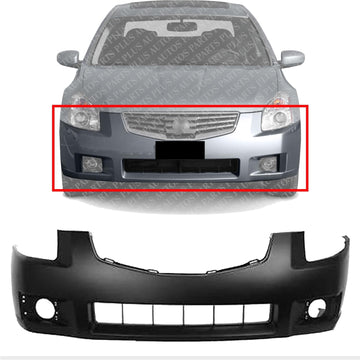 Front Bumper Cover Primed Direct Replacement Compatible With 2007-2008 Nissan Maxima NI1000247 62022ZK30B
