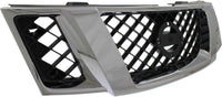 Front Grille Chrome Shell With Black Insert Plastic 2008-2012 Nissan Pathfinder Direct Replacement Compatible With 2008-2012 Nissan Pathfinder NI1200251 62310ZS00A