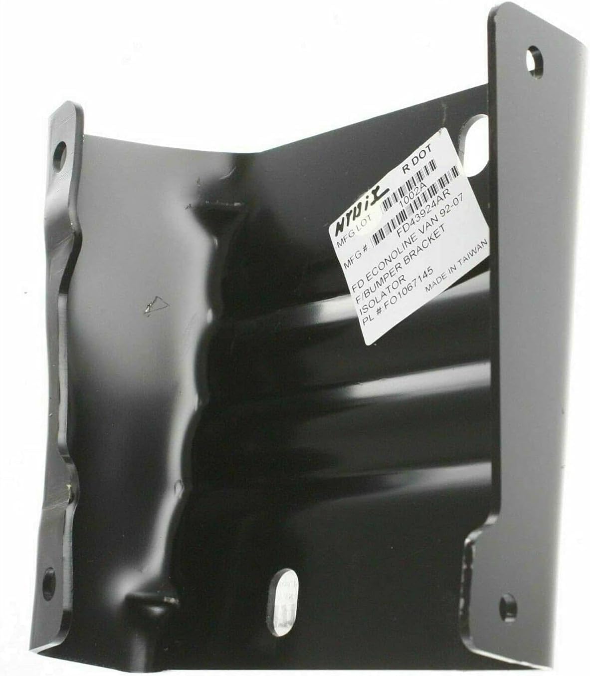 Front Bumper Lower Bracket Right Passenger Side Direct Replacement Compatible With 1992-2007 Ford E-Series Van FO1067145 F2UZ17B883A