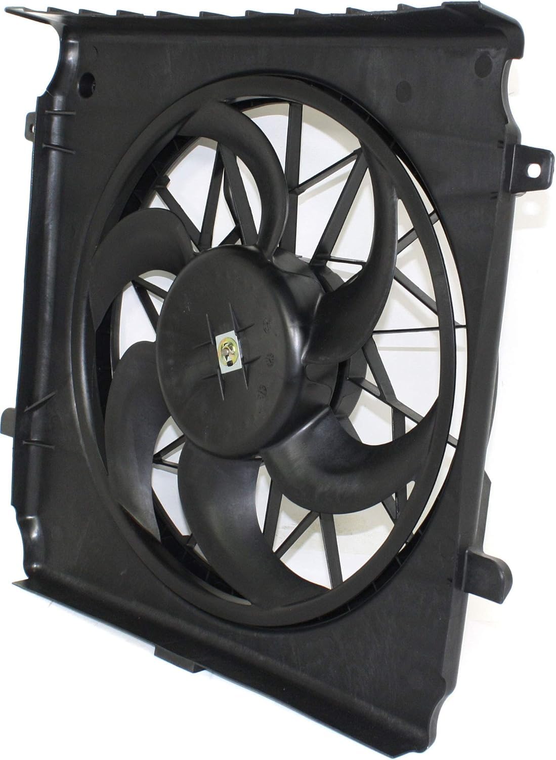 Front Radiator Single Fan Shroud Assembly Direct Replacement Compatible with 2002-2005 Jeep Liberty CH3117101 55037659AB