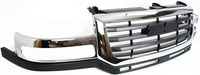 Front Grille Chrome Shell/Black Insert Direct Replacement Compatible With 2003-2006 GMC Sierra 2500HD 3500HD GM1200568 19130795