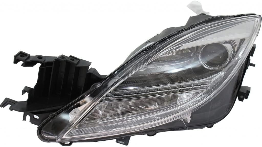 Front Head Light Assembly Lens And Housing Left Driver Side Plastic Direct Replacement Compatible With 2009-2010 Mazda 6 MA2518127 GS3L510L0G