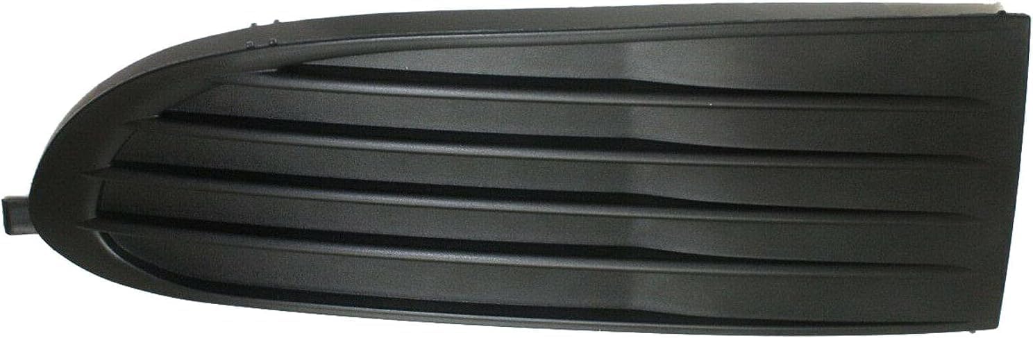 Front Bumper Centre Grille + Fog Light Cover Textured Left Driver & Right Passenger Side Direct Replacement Compatible With 2009-2013 Dodge Journey CH1039134 CH1038134 CH1036112