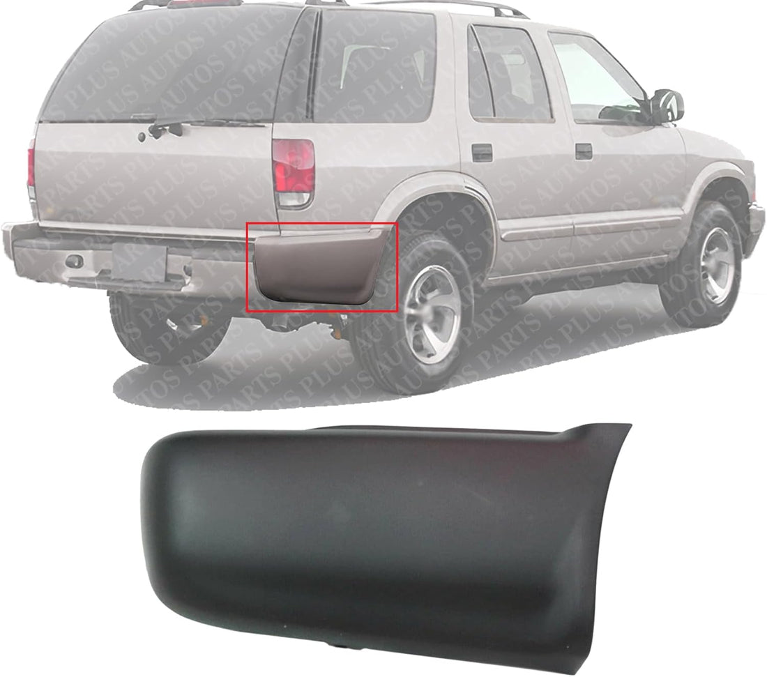 Rear Bumper End Cap Primed Right Passenger Side Direct Replacement Compatible With 1998-2005 Chevrolet Blazer GM1105143 12472164